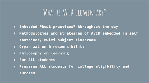 What is AVID Elementary?